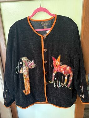 NEW! Alex Kim Cat Cardigan Sweater Kimono Size 2X